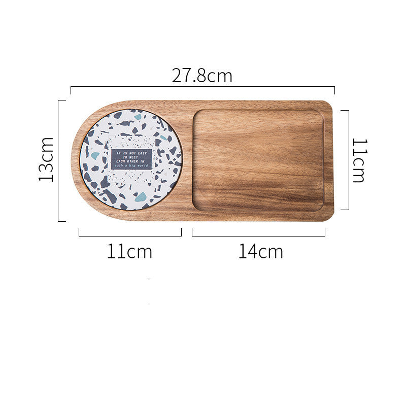 modernes Tablett aus unlackiertem und massivem Akazienholz ! klein, puristisch und frisch !
