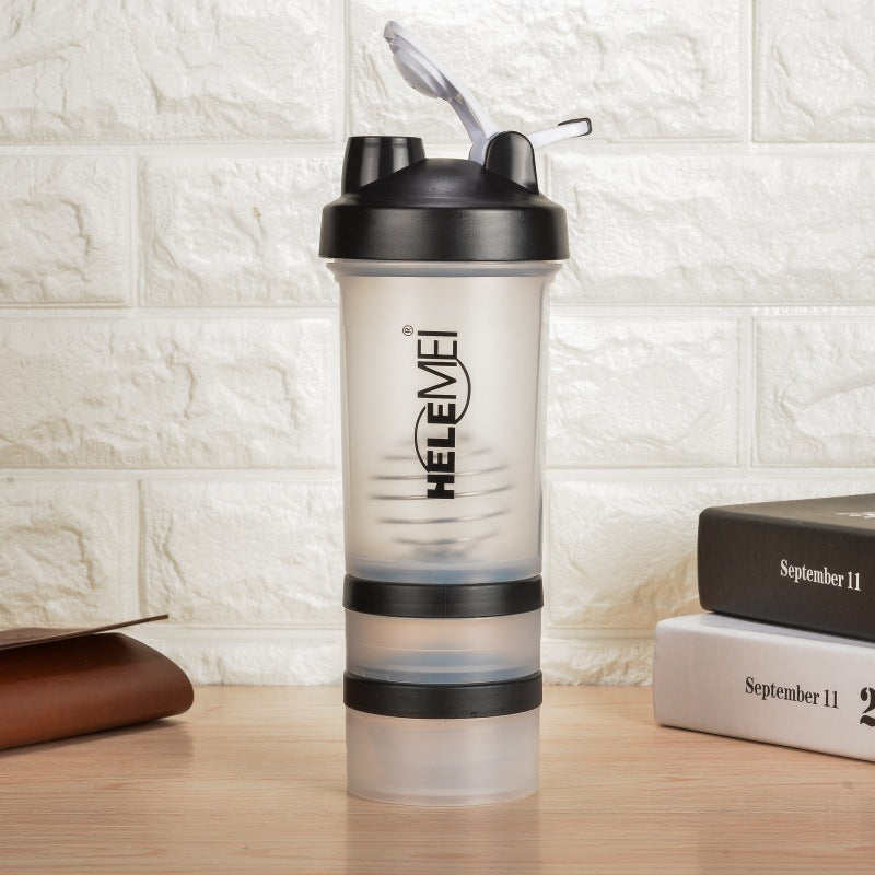 Shaker Flasche 600ml mit Dose für Proteinpulver !