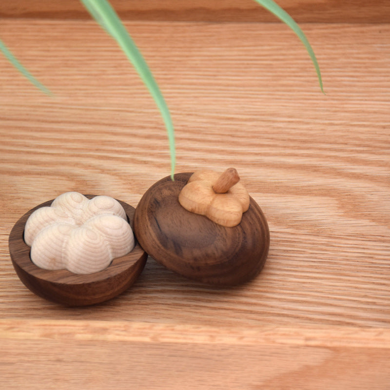 Kleine Mangostan-Aromatherapie aus Massivholz, duftendes Holz !