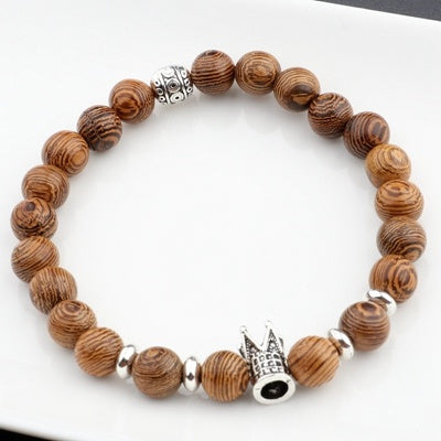 mystische Armbänder Naturholzperlen und Onyx, Lapislazuli, verschiedene Ausführungen
