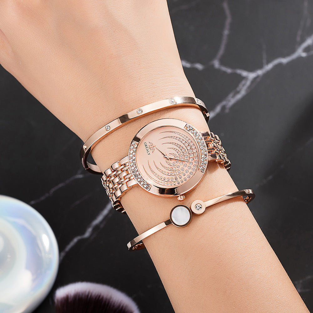Atmosphärisches Damen-Uhr Geschenke SET in verschiedenen Farben
