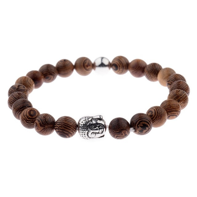 mystische Armbänder Naturholzperlen und Onyx, Lapislazuli, verschiedene Ausführungen