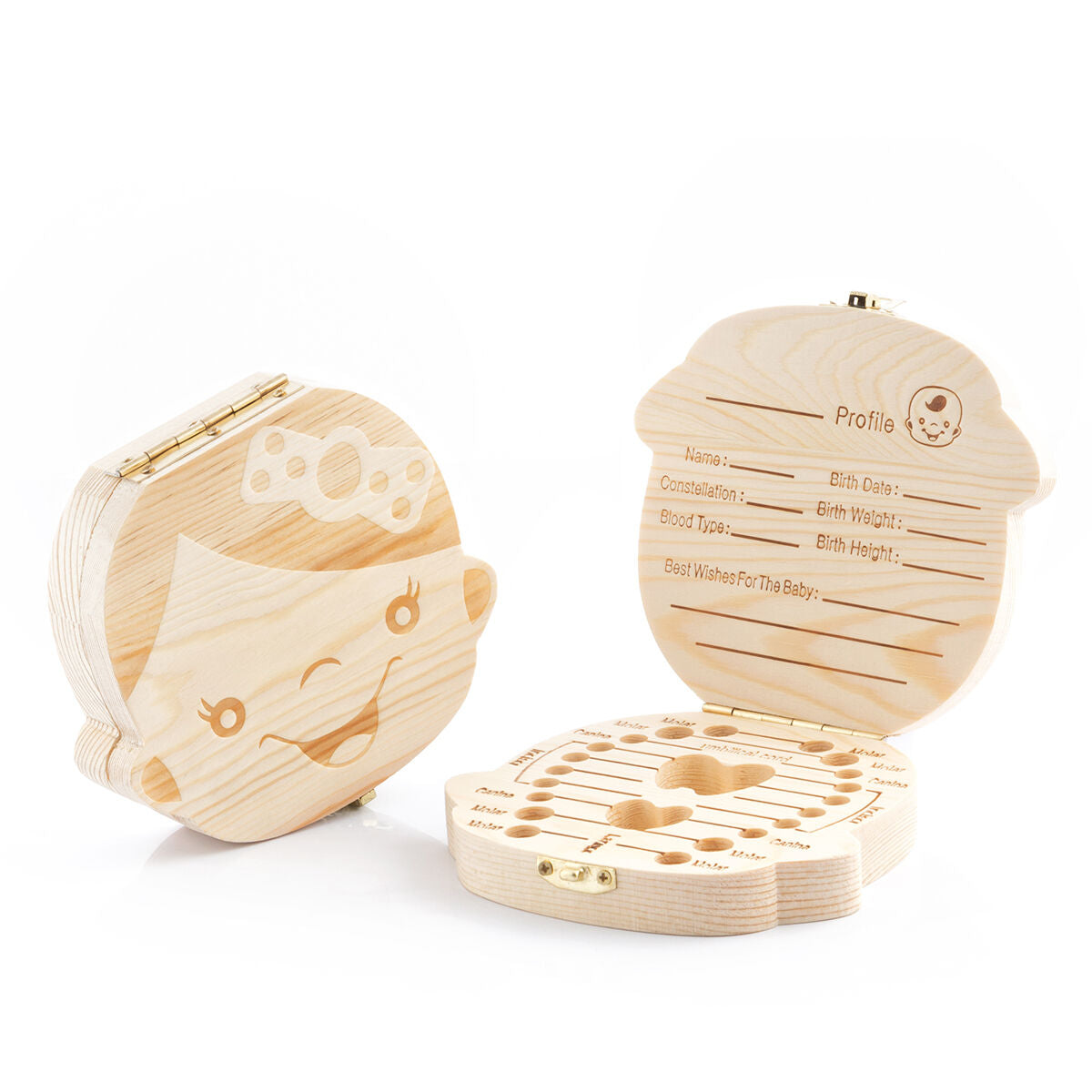 wunderschöne Zahnbox aus Holz für die ersten Zähne deines Kindes !