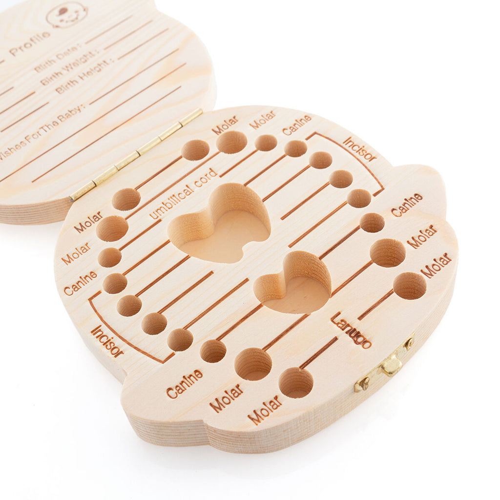 wunderschöne Zahnbox aus Holz für die ersten Zähne deines Kindes !