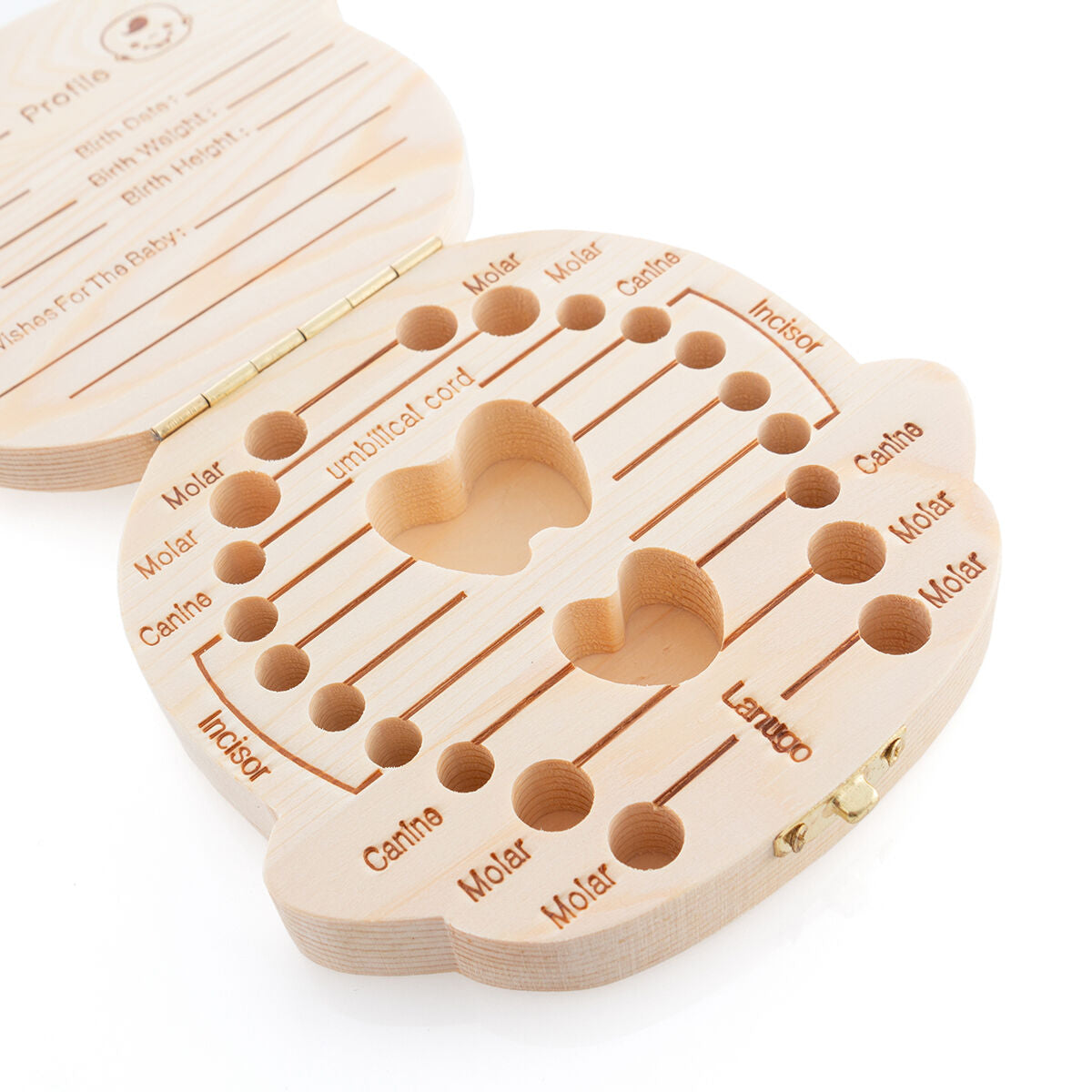 wunderschöne Zahnbox aus Holz für die ersten Zähne deines Kindes !
