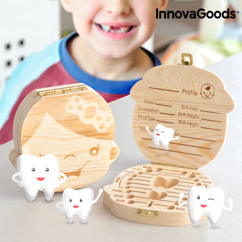 wunderschöne Zahnbox aus Holz für die ersten Zähne deines Kindes !