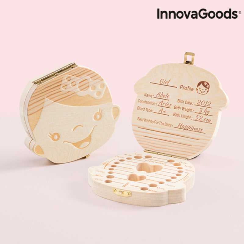 wunderschöne Zahnbox aus Holz für die ersten Zähne deines Kindes !