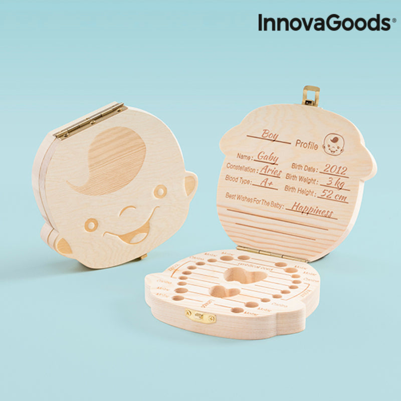 wunderschöne Zahnbox aus Holz für die ersten Zähne deines Kindes !