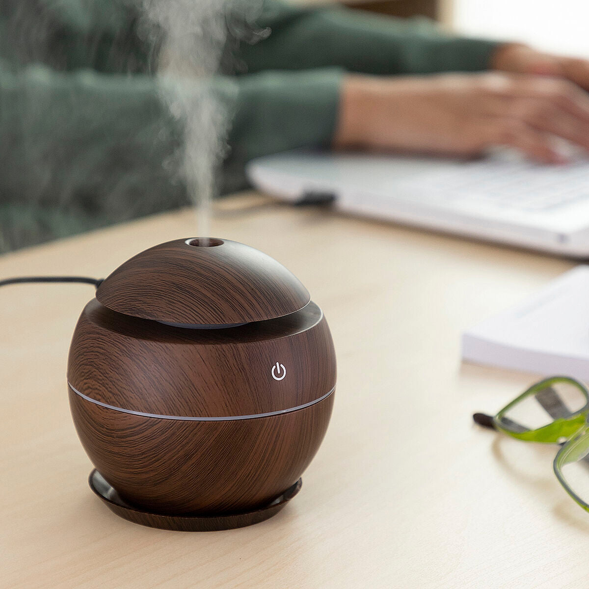 Mini Luftbefeuchter in Farbe: Dark Walnut