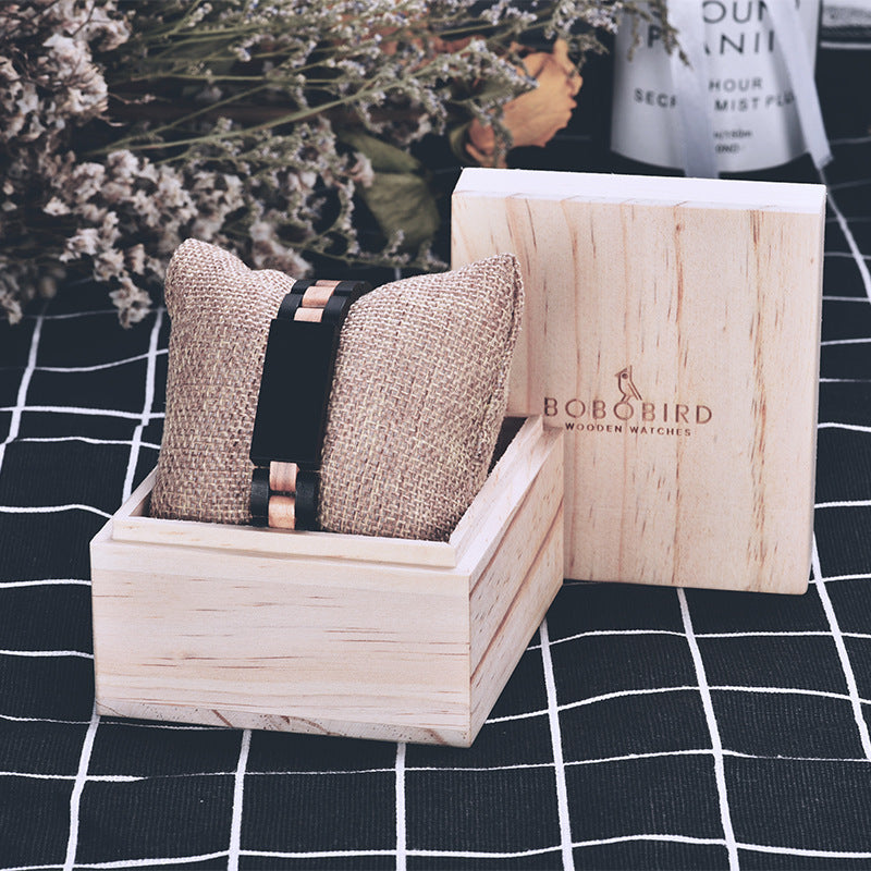 kraftvolles Holz Armband ! Ebenholz, Rotem Sandelholz, Zebra Holz !